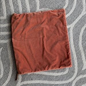 Pottery Barn 20x20” cushion cover velvet burned orange pillow